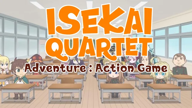 Capa de Pixel Game Maker Series ISEKAI QUARTET Adventure:Action Game