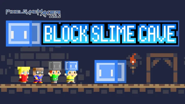 Capa de Pixel Game Maker Series BLOCK SLIME CAVE
