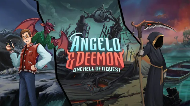 Capa de Angelo and Deemon: One Hell of a Quest