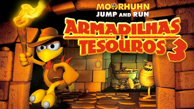 Capa de Moorhuhn Jump and Run 'Armadilhas e Tesouros 3'