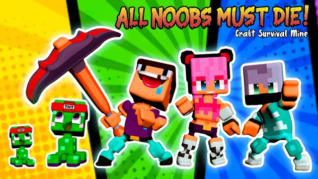 Capa de All Noobs must die - Craft, Survival, Mine