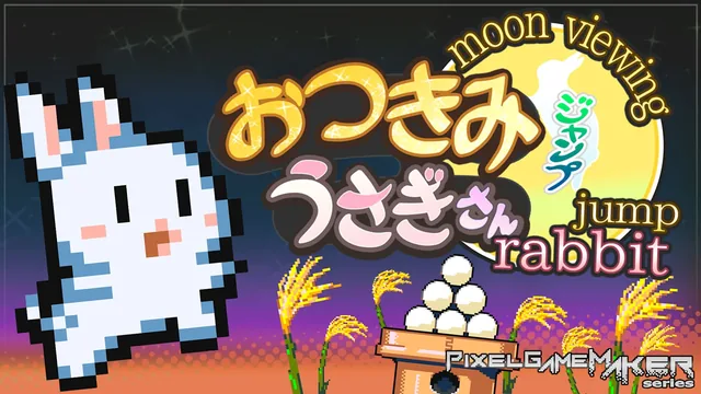 Capa de Pixel Game Maker Series Moon Viewing Jump Rabbit