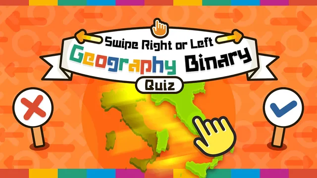 Capa de Swipe Right or Left Geography Binary Quiz