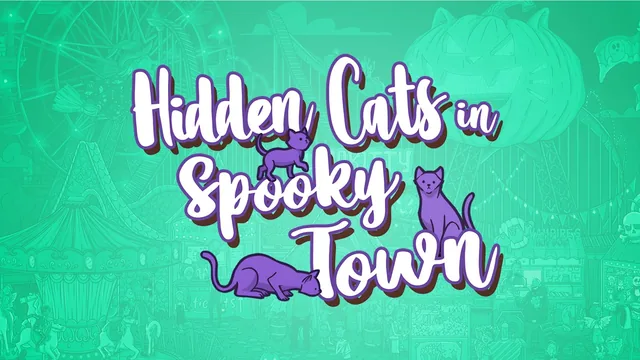 Capa de Hidden Cats in Spooky Town