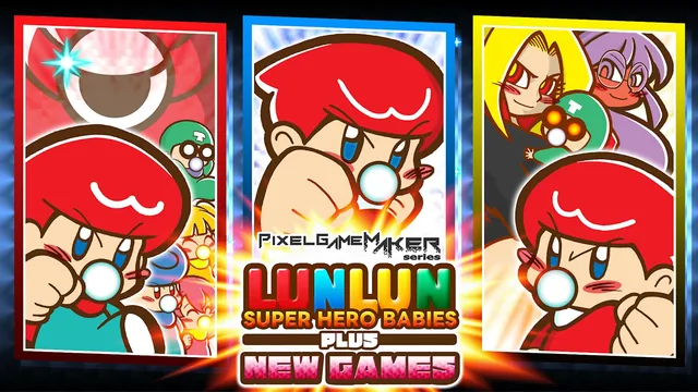 Capa de Pixel Game Maker Series LUNLUN SUPER HERO BABIES PLUS NEWGAMES
