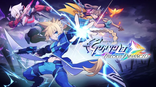 Capa de Azure Striker Gunvolt Trilogy Enhanced