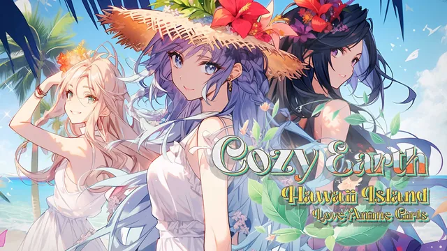 Capa de Cozy Earth: Hawaii Island Love Anime Girls