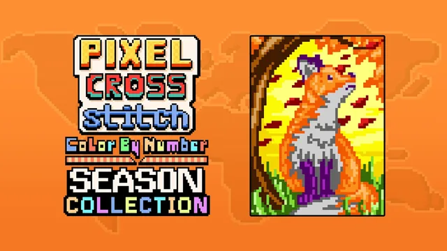 Capa de Pixel Cross Stitch Color by Number Seasons Collection