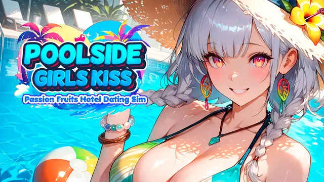 Capa de Poolside Girls Kiss: Passion Fruits Hotel Dating Sim
