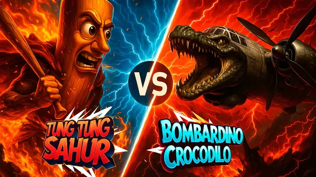Capa de BOMBARDINO CROCODILO vs TUNG TUNG SAHUR
