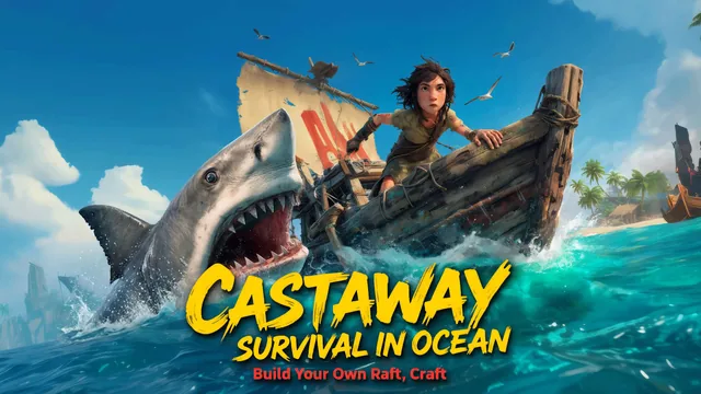 Capa de CASTAWAY SURVIVAL IN OCEAN - Build Your Own Raft, Craft
