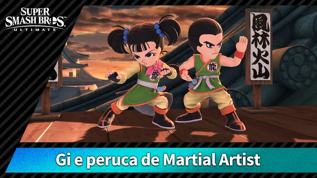 Capa de 【Disfarce】Gi e peruca de Martial Artist