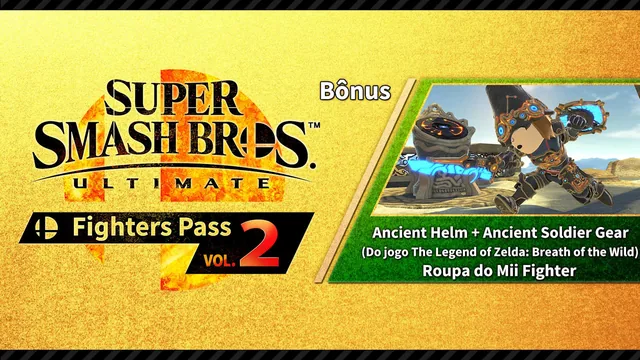 Capa de Roupa Mii Fighter (Ancient Soldier) como bônus Fighters Pass