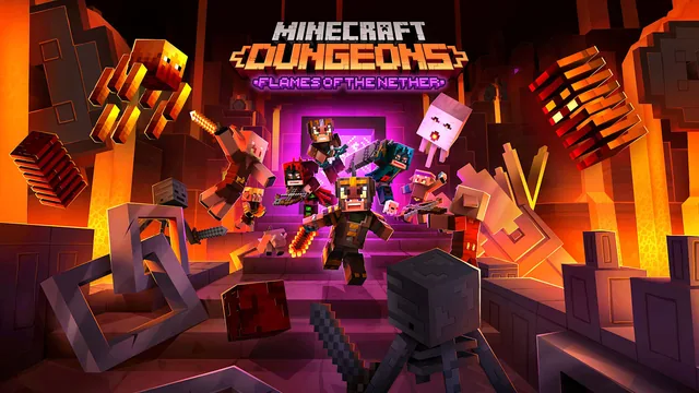 Capa de Minecraft Dungeons: Chamas do Nether