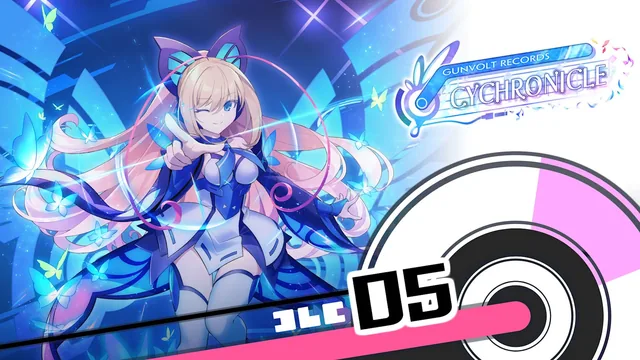 Capa de GUNVOLT RECORDS Cychronicle - Conjunto de músicas 5 - Lumen: ♪Eflorescência de Sakura ♪Cianotipo ♪Tabula rasa ♪Reencarnação Fatídica