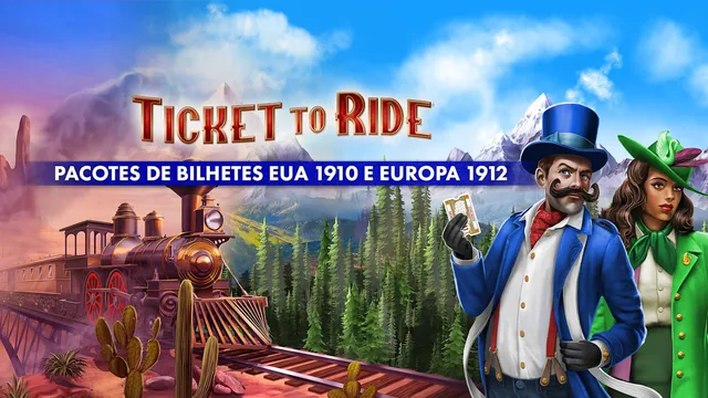 Capa de Ticket to Ride®: Pacotes de Bilhetes EUA 1910 e Europa 1912
