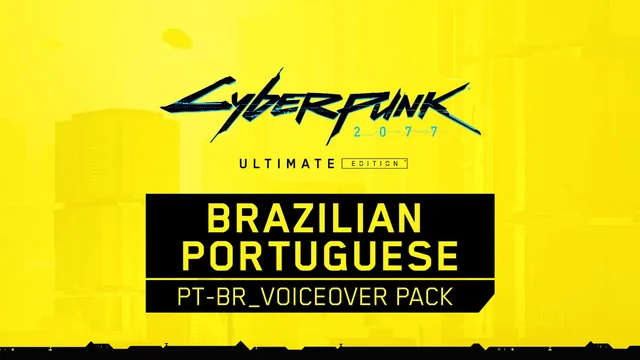 Capa de Cyberpunk 2077: Ultimate Edition - pacote de dublagem em português brasileiro