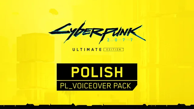 Capa de Cyberpunk 2077: Ultimate Edition - pacote de dublagem em polonês