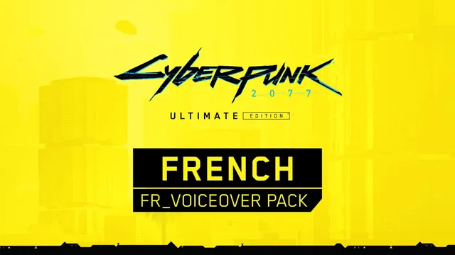 Capa de Cyberpunk 2077: Ultimate Edition - pacote de dublagem em francês