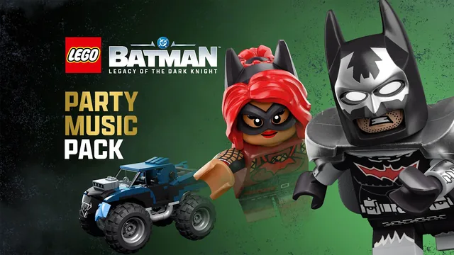 Capa de Pacote de Música para Festa LEGO® Batman™: O Legado do Cavaleiro das Trevas