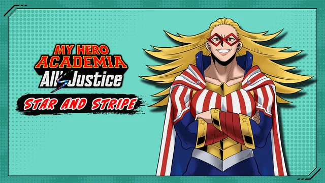 Capa de MY HERO ACADEMIA: All’s Justice - Personagem jogável Star and Stripe