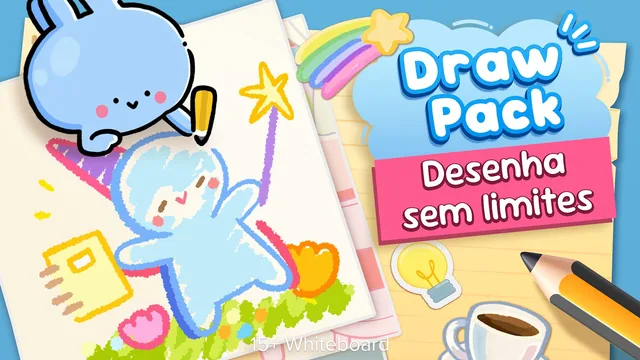 Capa de Draw Pack: Desenha sem limites — 15+ Whiteboard