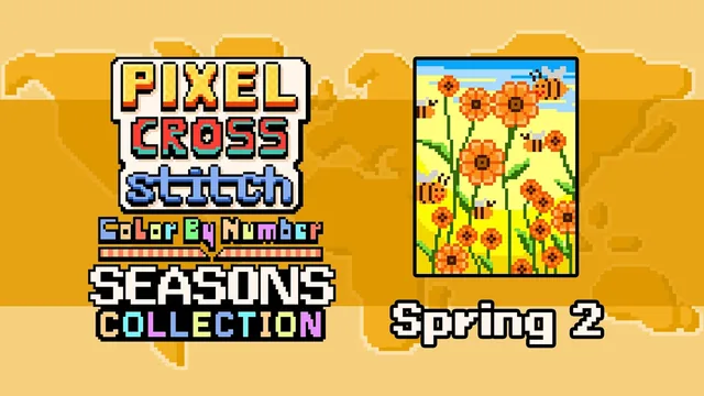 Capa de Pixel Cross Stitch Color by Number Seasons Collection: Spring 2