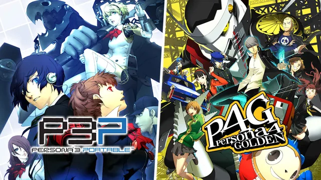 Capa de Persona 3 Portable e Pacote Persona 4 Golden