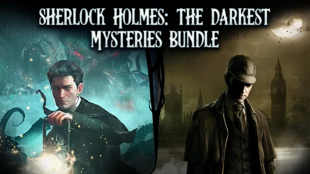 Capa de Sherlock Holmes: Pacote os Mistérios Mais Sombrios