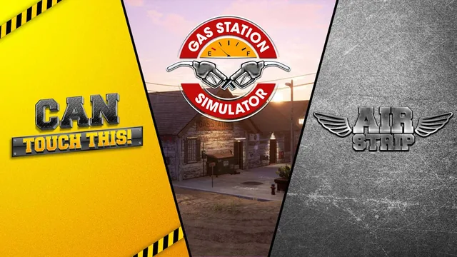 Capa de Gas Station Simulator, Airstrip DLC and Can Touch This DLC Bundle