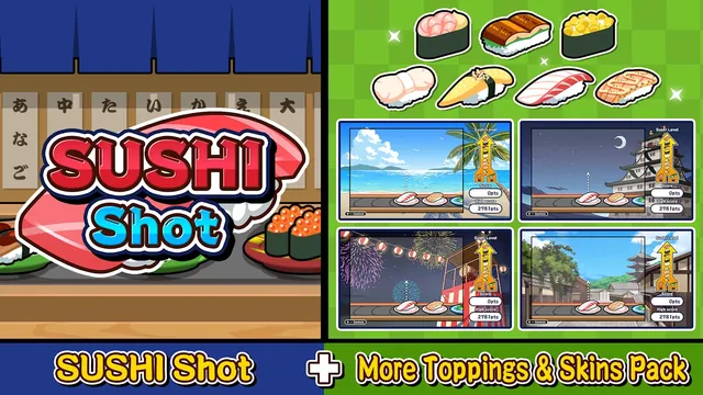 Capa de SUSHI Shot + More Toppings & Skins Pack Set