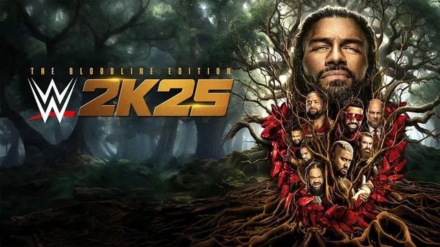 Capa de WWE 2K25 Edição Bloodline