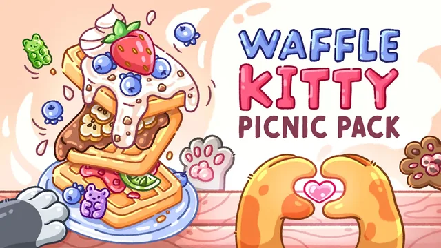 Capa de Waffle Kitty Picnic Pack