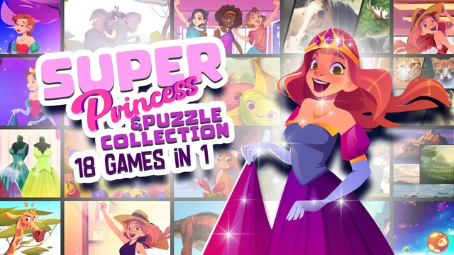 Capa de Super Princess & Puzzle Collection: 18 Games in 1