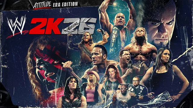 Capa de Edição Attitude Era do WWE 2K26