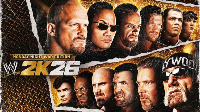 Capa de Edição Monday Night War do WWE 2K26