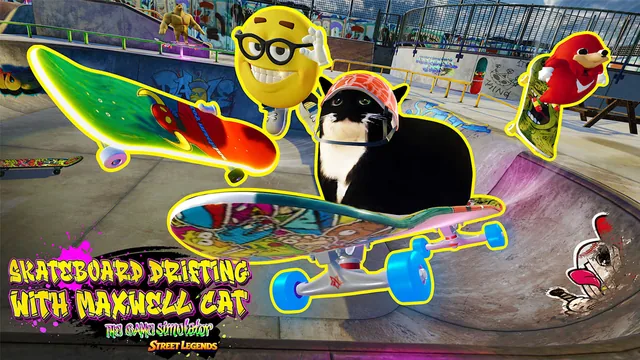 Capa de Skateboard Drifting with Maxwell Cat: The Game Simulator – Street Legends