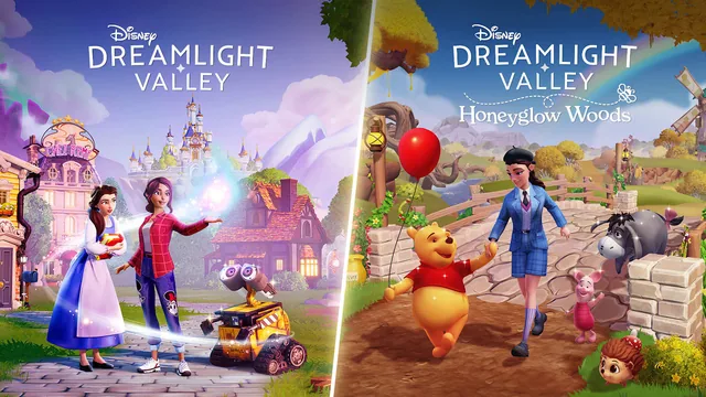 Capa de Disney Dreamlight Valley—Honeyglow Woods Edition
