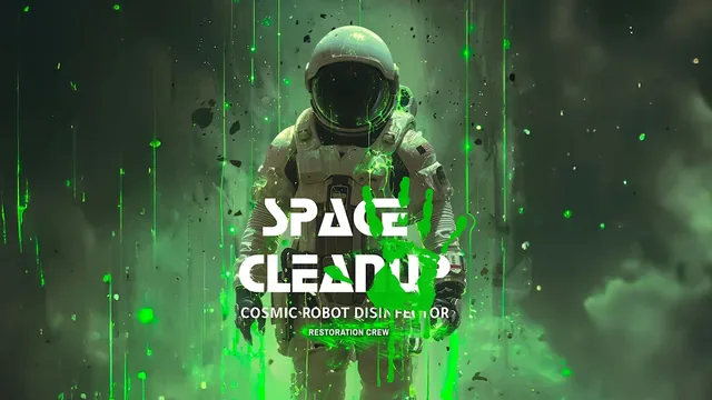 Capa de Space CleanUp: Cosmic Robot Disinfector – Restoration Crew