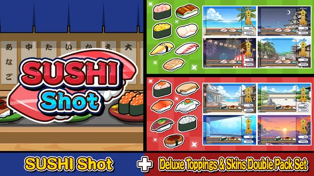 Capa de SUSHI Shot + Deluxe Toppings & Skins Double Pack Set