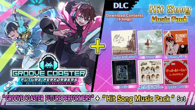 Capa de "GROOVE COASTER FUTURE PERFORMERS" + "Hit Song Music Pack" Set